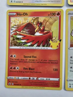 Celebrations Ho-Oh x3 & Lugia x3 Holo Rare 25th Anniversary Pokemon Card Lot - Image 5