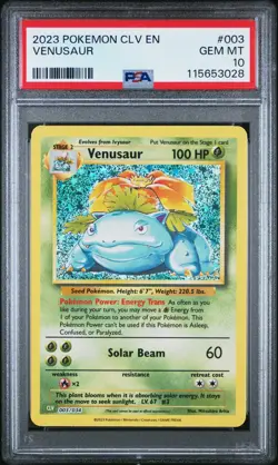 POKEMON PSA 10 2023 Venusaur 003 CLV ENGLISH Trading Card Classic (STOCK IMAGE) - Image 1