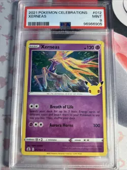 Pokemon 2021 Celebrations Xerneas Card 12/25 PSA 9 - Image 1