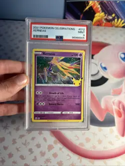 Pokemon 2021 Celebrations Xerneas Card 12/25 PSA 9 - Image 3