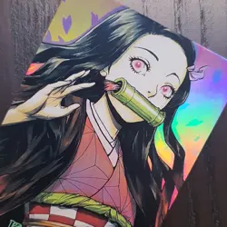 CARDDASS MASTERS Nezuko Kamado Demon SLayer Waifu FanArt Holo Foil ACG Card B22 - Image 2