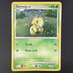 Pokemon TCG Turtwig Diamond & Pearl DP01 Black Star Promo Cosmos Holo Card - Image 1