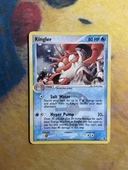 Kingler 26/112 EX Firered & Leafgreen Reverse Holo Rare Stamped Pokemon Card - Image 2
