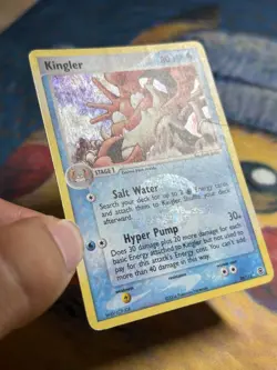 Kingler 26/112 EX Firered & Leafgreen Reverse Holo Rare Stamped Pokemon Card - Image 4