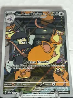 Team Rocket's Raticate Pokémon Card #202/182 Reckless Abandon Attack - Image 1