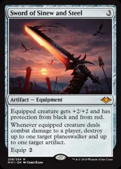 MTG English Sword of Sinew and Steel NM Normal Modern Horizons - Image 1