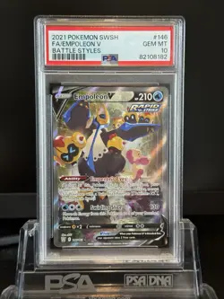 PSA 10 GEM MINT Empoleon V 146/163 Alternate Alt Art Battle Styles 2021 Pokemon - Image 1