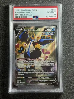 PSA 10 GEM MINT Empoleon V 146/163 Alternate Alt Art Battle Styles 2021 Pokemon - Image 1