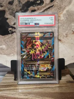 Pokemon PSA 7 NM Primal Groudon EX 151/160 XY Primal Clash Full Art - Image 1