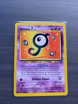 Unown J 38 Black Star Promo Pokemon Card Vintage WOTC Pokémon MP - Image 1