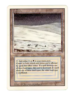 MTG Tundra Revised Dual Land LP Magic the Gathering - Image 1