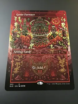MTG Secret Lair #303 Great Furnace Borderless NM - Image 1