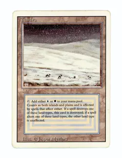 MTG Tundra Revised Dual Land MP Magic the Gathering - Image 1