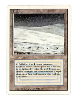 MTG Tundra Revised Dual Land MP Magic the Gathering - Image 1