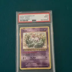 Mew Holo 53/108 Pokemon XY 2016 Evolutions PSA 9 MINT - Image 1