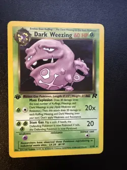 Dark Weezing 31/82 - 1st Edition Team Rocket Vintage Pokemon Card - NM Non- Holo - Image 1