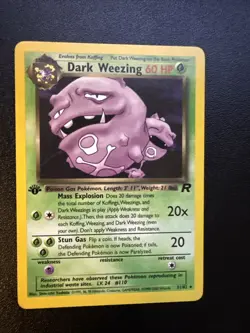 Dark Weezing 31/82 - 1st Edition Team Rocket Vintage Pokemon Card - NM Non- Holo - Image 3