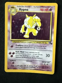 Hypno Holo Fossil Base Set Pokemon Card 8/62 One Owner - Image 1