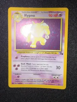 Hypno Holo Fossil Base Set Pokemon Card 8/62 One Owner - Image 8