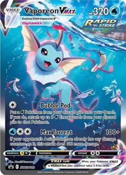 Vaporeon VMAX SWSH182 SWSH: Sword & Shield Promo Cards Holo - Image 1