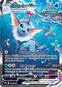 Vaporeon VMAX SWSH182 SWSH: Sword & Shield Promo Cards Holo - Image 1