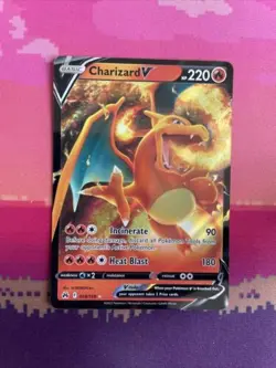 Pokemon Card Charizard V 018/159 Crown Zenith Ultra Rare Near Mint - Image 1