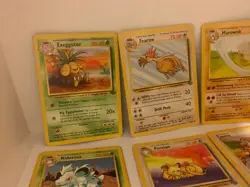 Job lot of 9 Base & Jungle set 1999 original pokemon cards Seel Kadabra Fearow - Image 2