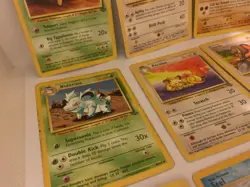 Job lot of 9 Base & Jungle set 1999 original pokemon cards Seel Kadabra Fearow - Image 4