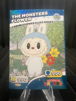 The Monsters Flower #61 - Blue Holo - Labubu Trading Card Game - Woow Stickers - Image 3