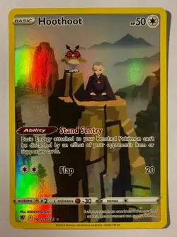 Hoothoot TG12/TG30 Full Art Holo Astral Radiance Pokemon Card NM - Image 1