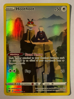Hoothoot TG12/TG30 Full Art Holo Astral Radiance Pokemon Card NM - Image 3