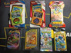 Pokemon Xy Evolutions Sun & Moon Cosmic Eclipse UnBroken Bonds 7 Pack Card Lot - Image 1