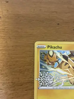 Pikachu 049/195 Holiday Calendar Promo Holo Snowflake Stamped Pokemon Card NM - Image 2