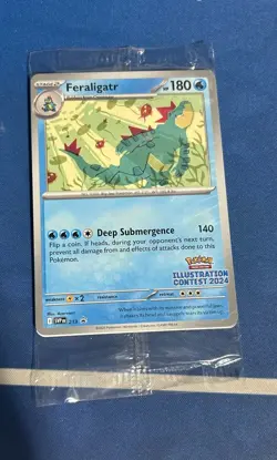 2024 Pokemon Illustration Contest Sealed Promo 3 Card Pack Feraligatr Pikachu + - Image 1
