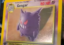 Gengar 1st First Edition Fossil 5/62 Holo Rare Pokemon card TCG English MP~HP - Image 10