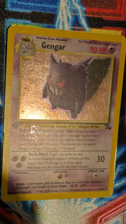 Gengar 1st First Edition Fossil 5/62 Holo Rare Pokemon card TCG English MP~HP - Image 20
