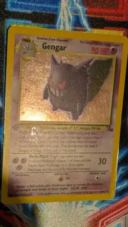 Gengar 1st First Edition Fossil 5/62 Holo Rare Pokemon card TCG English MP~HP - Image 5