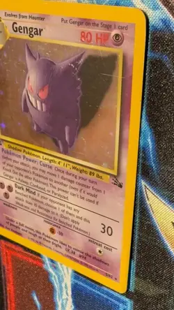Gengar 1st First Edition Fossil 5/62 Holo Rare Pokemon card TCG English MP~HP - Image 8
