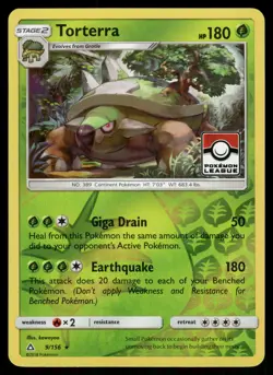 Torterra Reverse Holo (Pokemon League) 9/156 League & Championship Cards Pokemon - Image 3