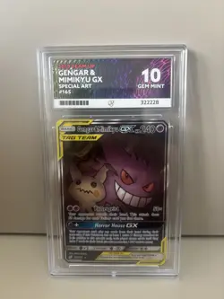 2019 TeamUp GENGAR & MIMIKYU GX SPECIAL ART #165 Graded Ace 10 pokemon card - Image 7