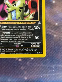 Pokemon Card Tyranitar 31/75 Neo Discovery 1st Edition Rare Non Holo WOTC Good - Image 11