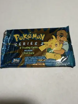 SEALED 2000 Pokémon Topps Series 2 TV Animation Edition Trading Cards-Blue Logo - Image 1