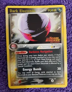 Dark Electrode 4/109 Team Rocket Returns Stamped Holo Rare Pokemon *NICE* - Image 4