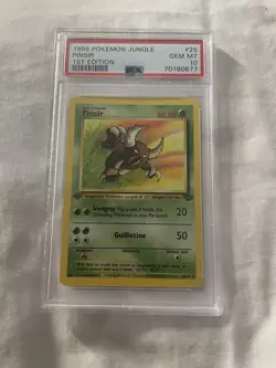 Pokemon PSA 10 1st Edition Pinsir Fossil Non-Holo Rare - Image 1