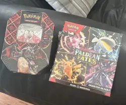 Pokemon TCG Scarlet & Violet Paldean Fates Booster Bundle + Charizard ex Tin Lot - Image 1