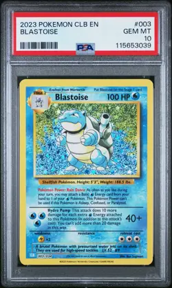 POKEMON PSA 10 2023 Blastoise 003 CLB ENGLISH Trading Card Classic *3039 - Image 1