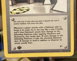 Pokémon TCG: 1st Edition Vermilion City Gym 120/132 - Gym Heroes - Uncommon - LP - Image 4