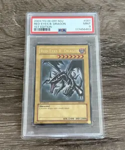 Red-Eyes B. Dragon Mint PSA 9 SDJ-001 1st Edition Ultra Rare 2003 Yu-Gi-Oh! - Image 1