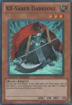 Yugioh! XX-Saber Darksoul - CT08-EN017 - Super Rare - Limited Edition Near Mint, - Image 1