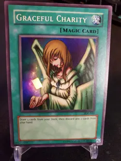 YuGiOh Graceful Charity Super Rare SDP-040 LP Great Condition! - Image 3